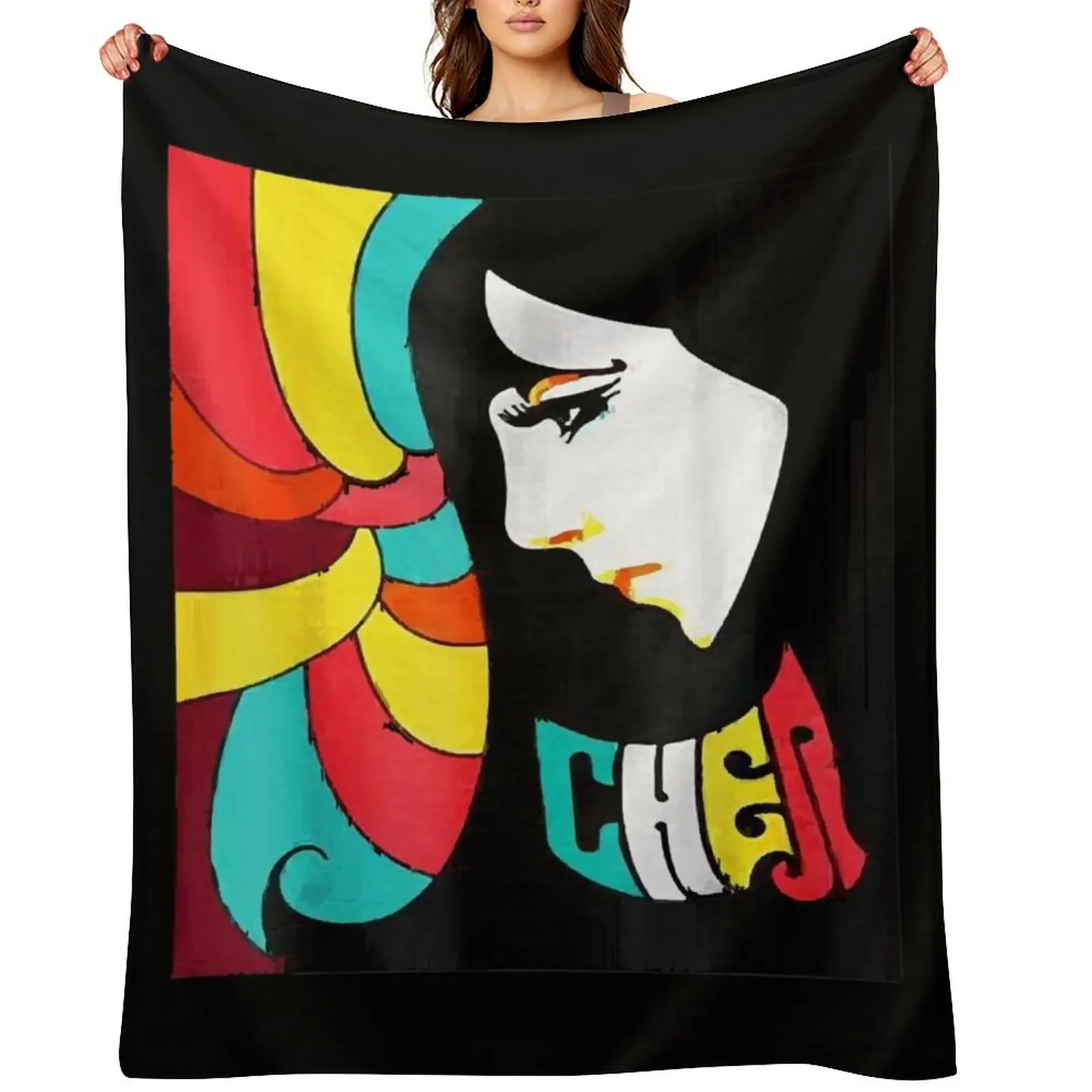 

Funny Retro Cher's Vintage Love Music Throw Blanket Bed Thermals For Travel Hairys christmas decoration Blankets
