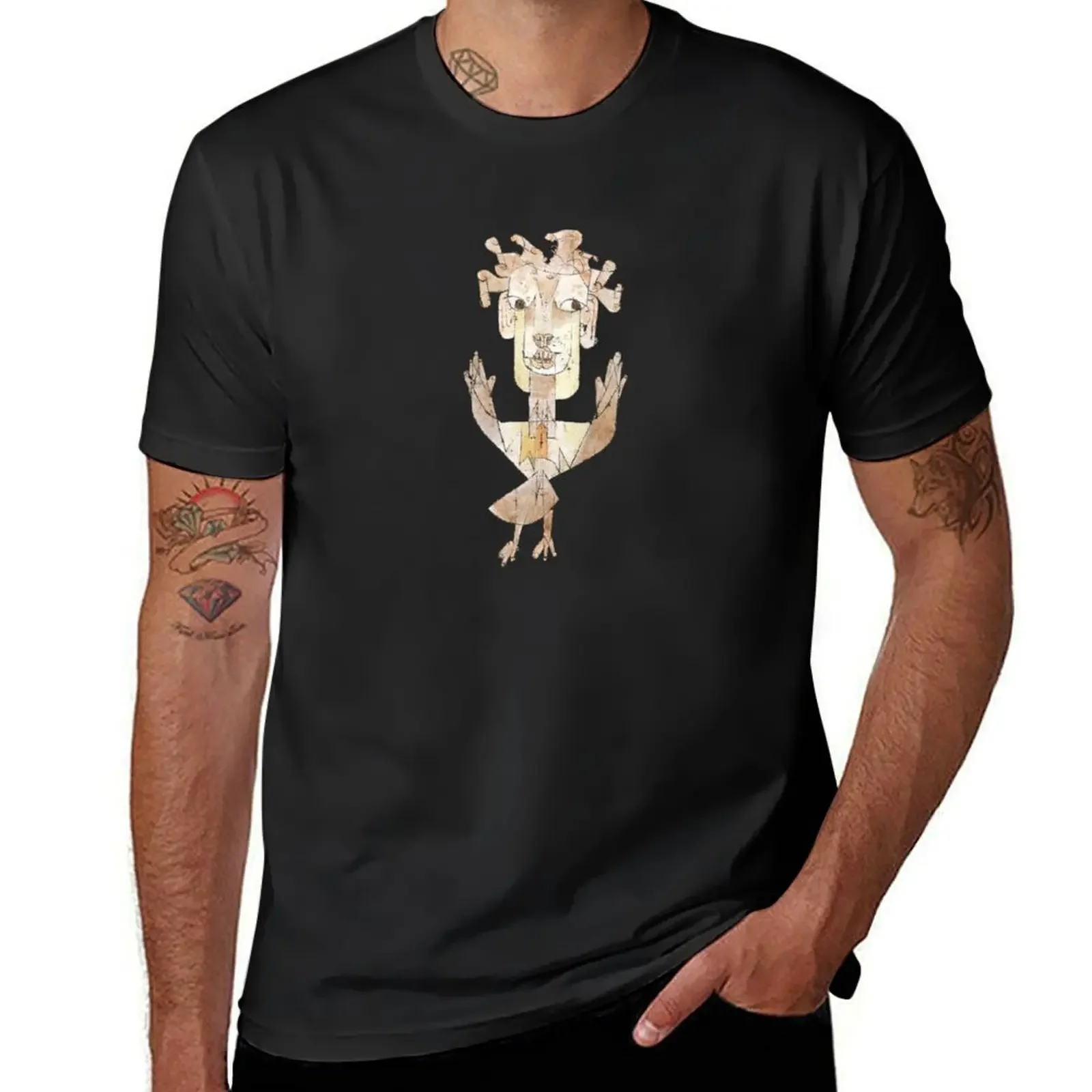 

Paul Klee - Angelus Novus (The Angel of History) T-Shirt plus size clothes oversized t shirt men clothings