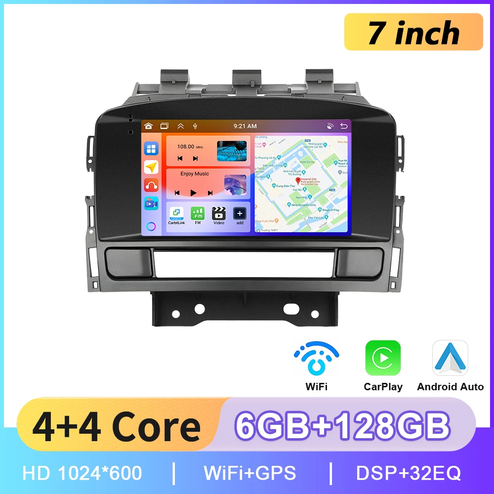 Podofo 7'' 2Din autoradio voor Buick Excelle 2010-2014/Opel Astra J 2011-2012 draadloze CarPlay/Auto multimedia GPS WIFI FM