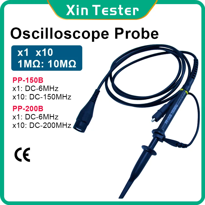 Xin Tester cyfrowa sonda oscyloskopowa 150/200 MHz X1 X10 Osciloscopio sondy testowe akcesoria PP-150B PP-200B