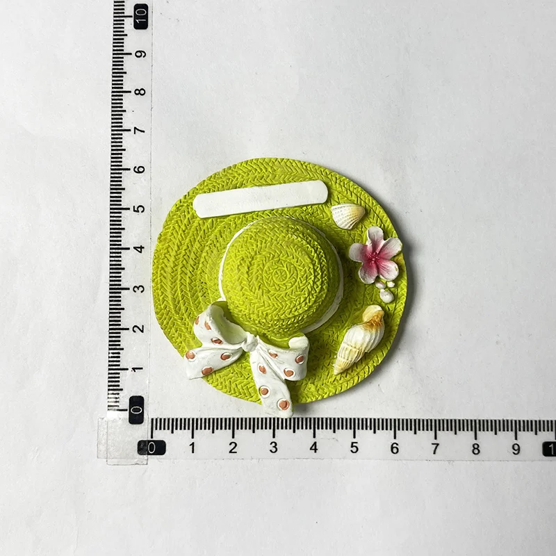 Thailand Phuket Creative Wide Brim Hat 3D High-end Refrigerator Magnet Travel Souvenir Magnetic Decoration