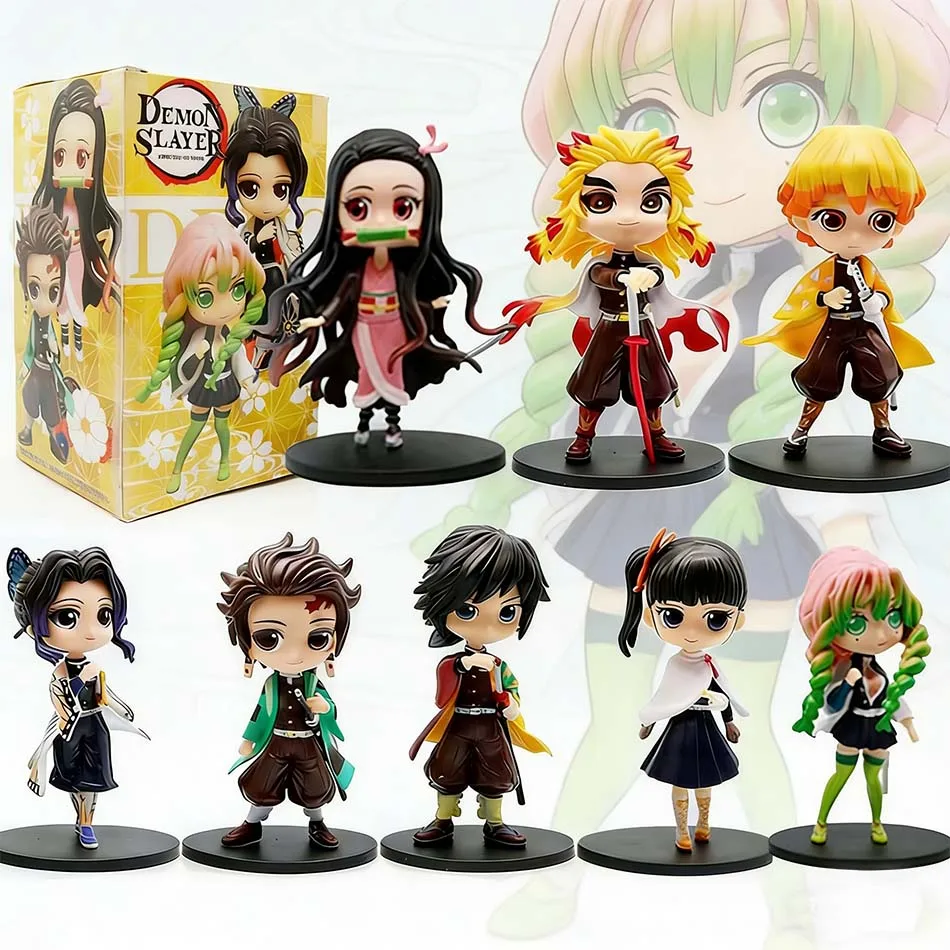

New Arrival Demon Slayer Tanjiro Kamado Nezuko anime cartoon figure blind box creative personalized statue model surprise gift