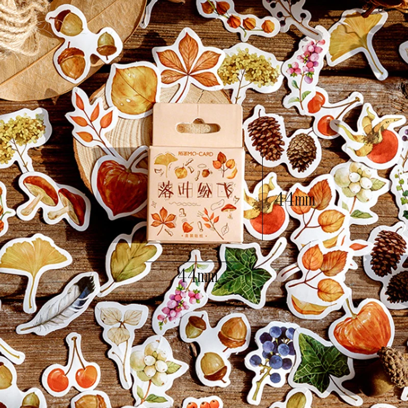 

40packs/lot Creative Kawaii Falling Leaves Stationery Stickers Decor Stickers Adhesive Stickers DIY Decor Diary