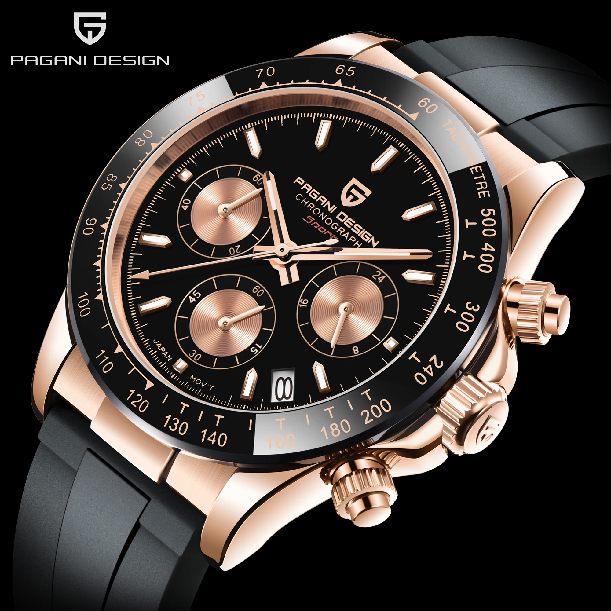 

2026 Pagani PD1664 Luxury Night Light Men's Watch TMI VK63 Movement Sapphire Mirror Waterproof Quartz Watch relogio masculino