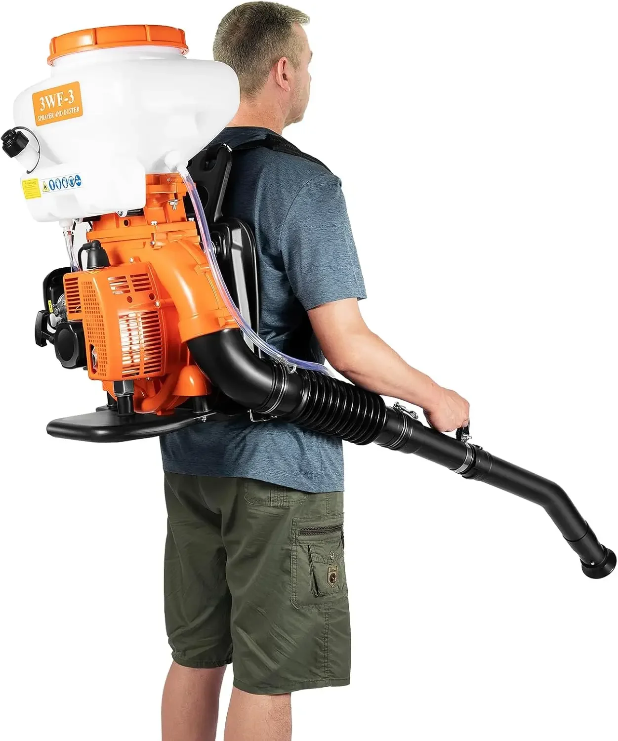 41.5CC Backpack Agricultural Mist Duster Sprayer, 2.13KW Gasoline Powered Backpack Sprayer 7500RPM Blower Sprayer Machine