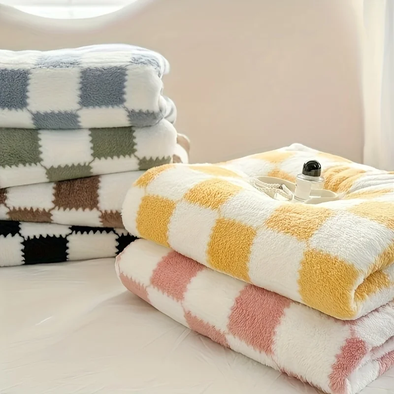 

Comfortable Plaid Flannel Blanket with Soft and Warm Panda Fur Suitable for Sofas Office Napping Travel and Pet Use Machine