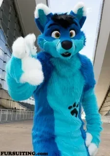 

White Fursuit Husky Blue Dog Fox Mascot Costume Walking Halloween Christmas Large-scale Activity Birthday Party