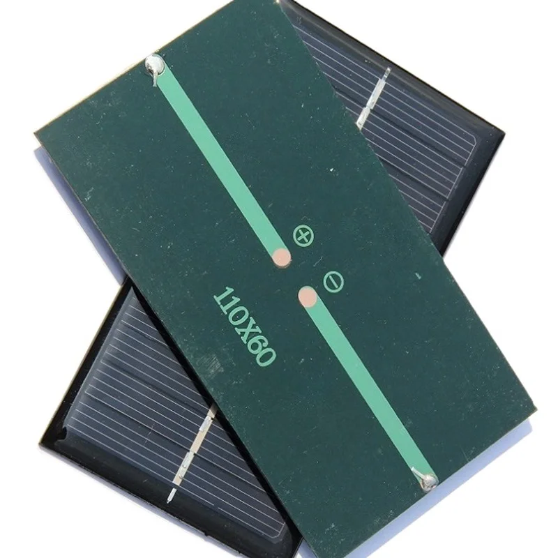 تخصيص 6 فولت 1 واط لوحة طاقة شمسية صغيرة الكريستالات المحمولة وحدة الخلايا الشمسية لتقوم بها بنفسك شاحن البطارية الشمسية والأضواء 110*60 مللي متر 5 قطعة