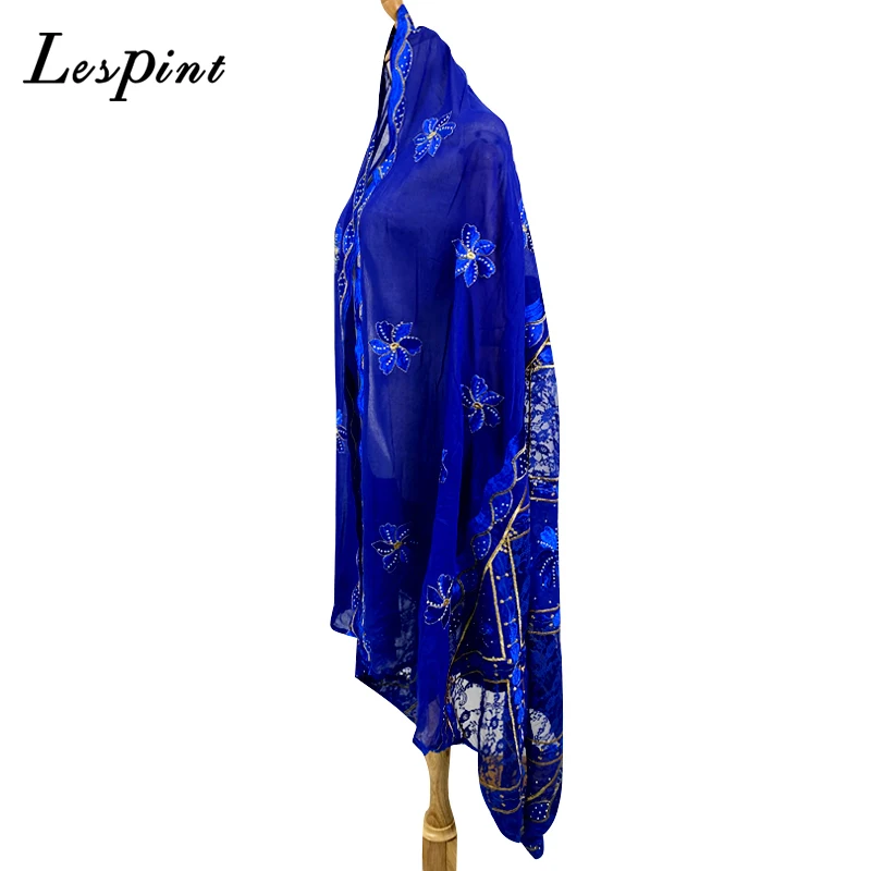 African Women Scarf Shawl Winter Ramadan Embroider Hijabs Muslim Fashion Headscarf Turkey India Shawl For Women Arabic Les-030