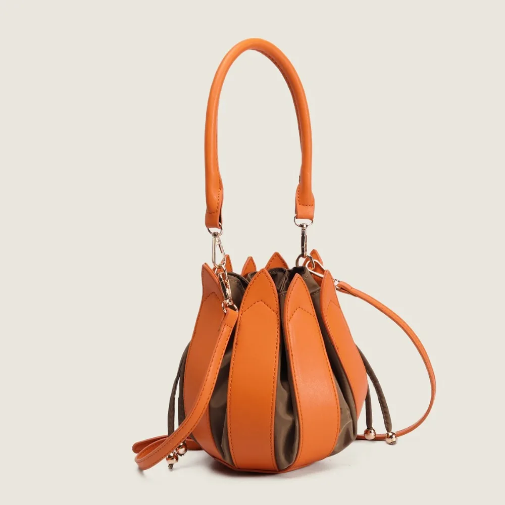 New Spring Bestselling Lotus Themed Bag Women's Premium Brown Bucket Fashion Handheld Shoulder Crossbody Bags Gifts in Stock