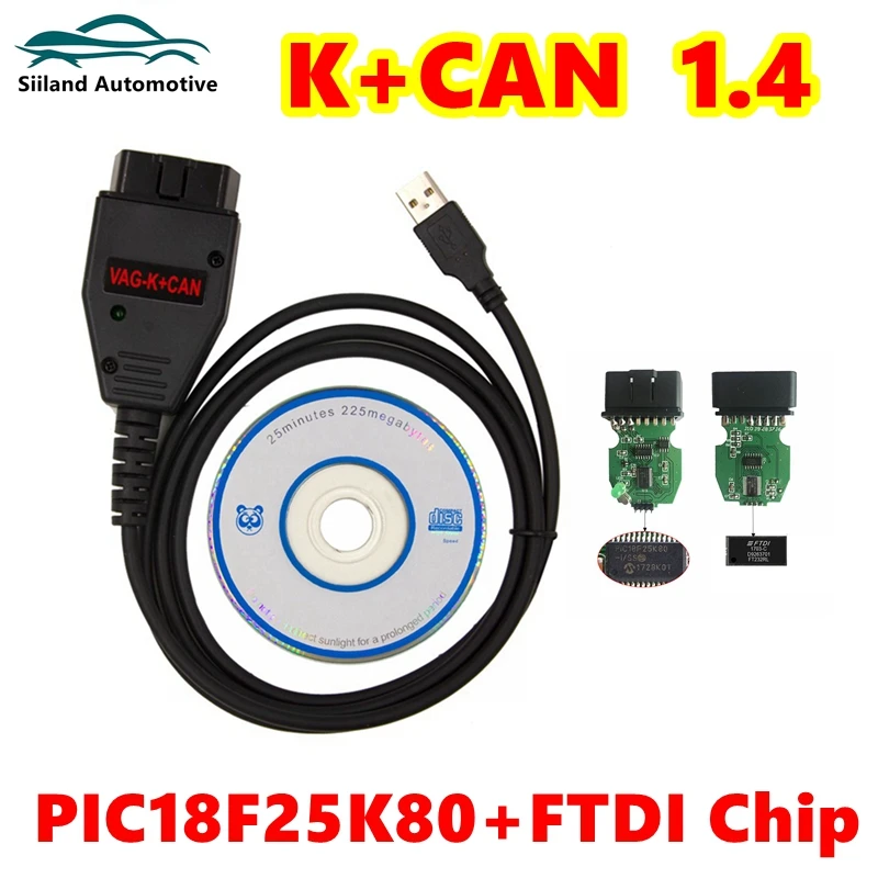 

Hot Selling Free Ship VAG K+CAN Commander 1.4 obd2 Diagnostic Scanner tool OBDII VAG 1.4 COM Cable For Vag Scanner