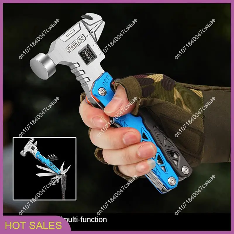 

2X Multifunctional Round-Headed Hammer Folding Nail Hammer Pliers Emergency Vehicle-Mounted Combined Hammer-A98U