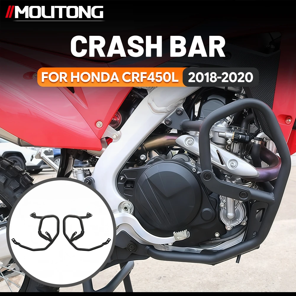 Suitable for Honda CRF450L (2018-2020), CRF450RL (2020-2024), and CRF450X (2018-2024) motorcycle bumper/engine guard/crash bar.