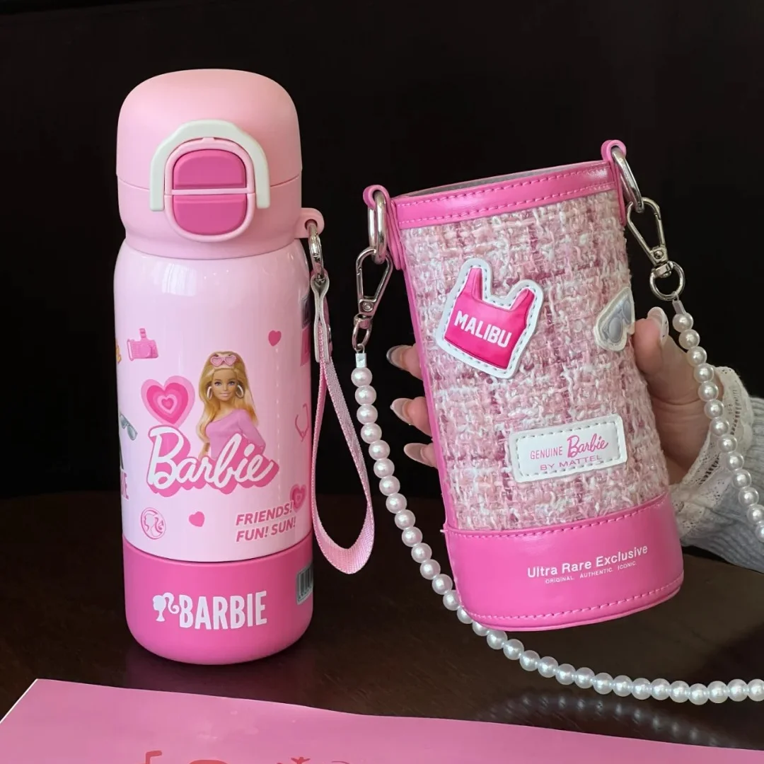 

Barbie Children'S Thermos Cute Barbie Water Cup Girls' Straw Cup Summer Water Cup Portable Cup Vacuum Cup Birthday Gift