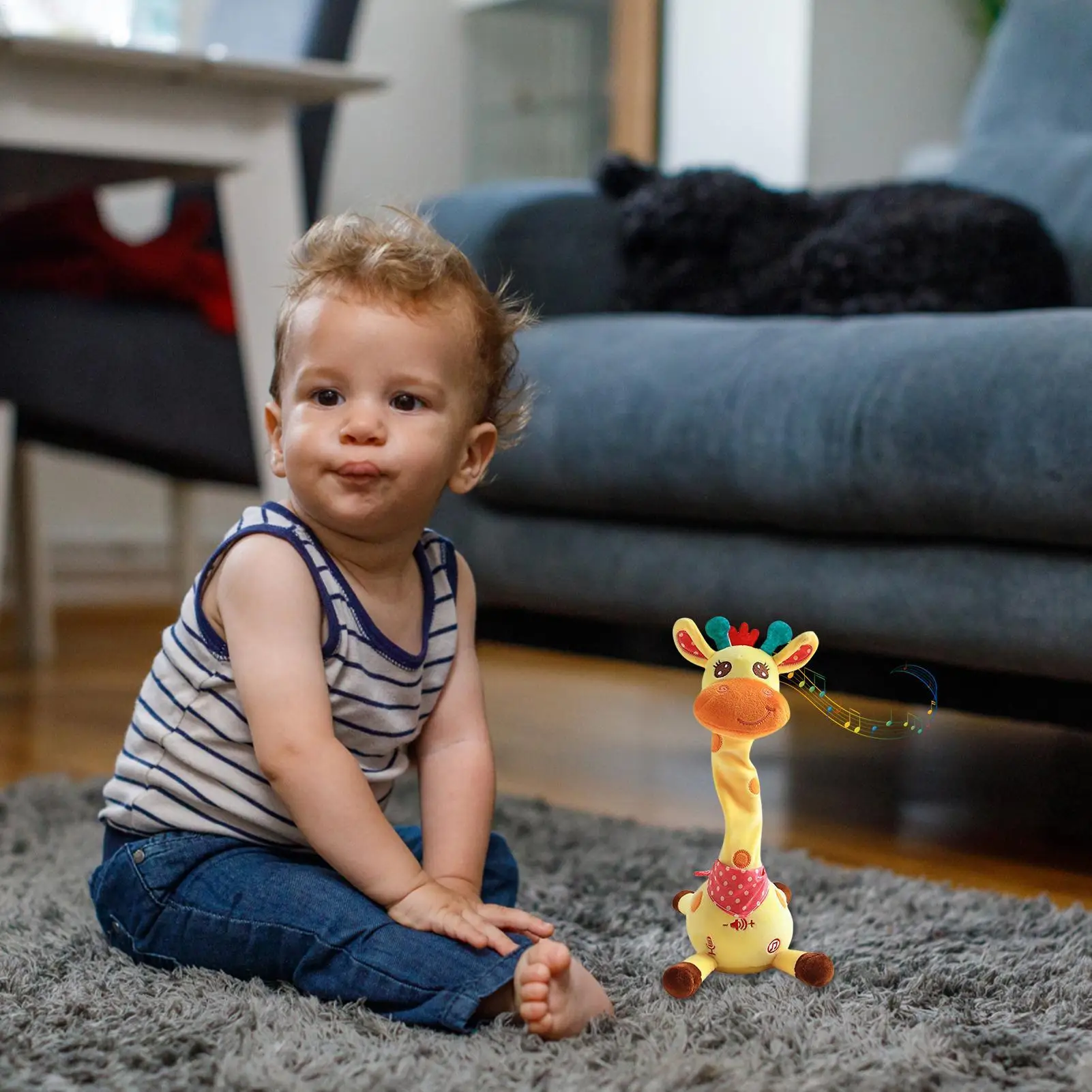 electronic Giraffe Toy Dancing Talking Interactive Singing Musical Plush toy cartoon Animal Figurine Rechargeable for Home Party