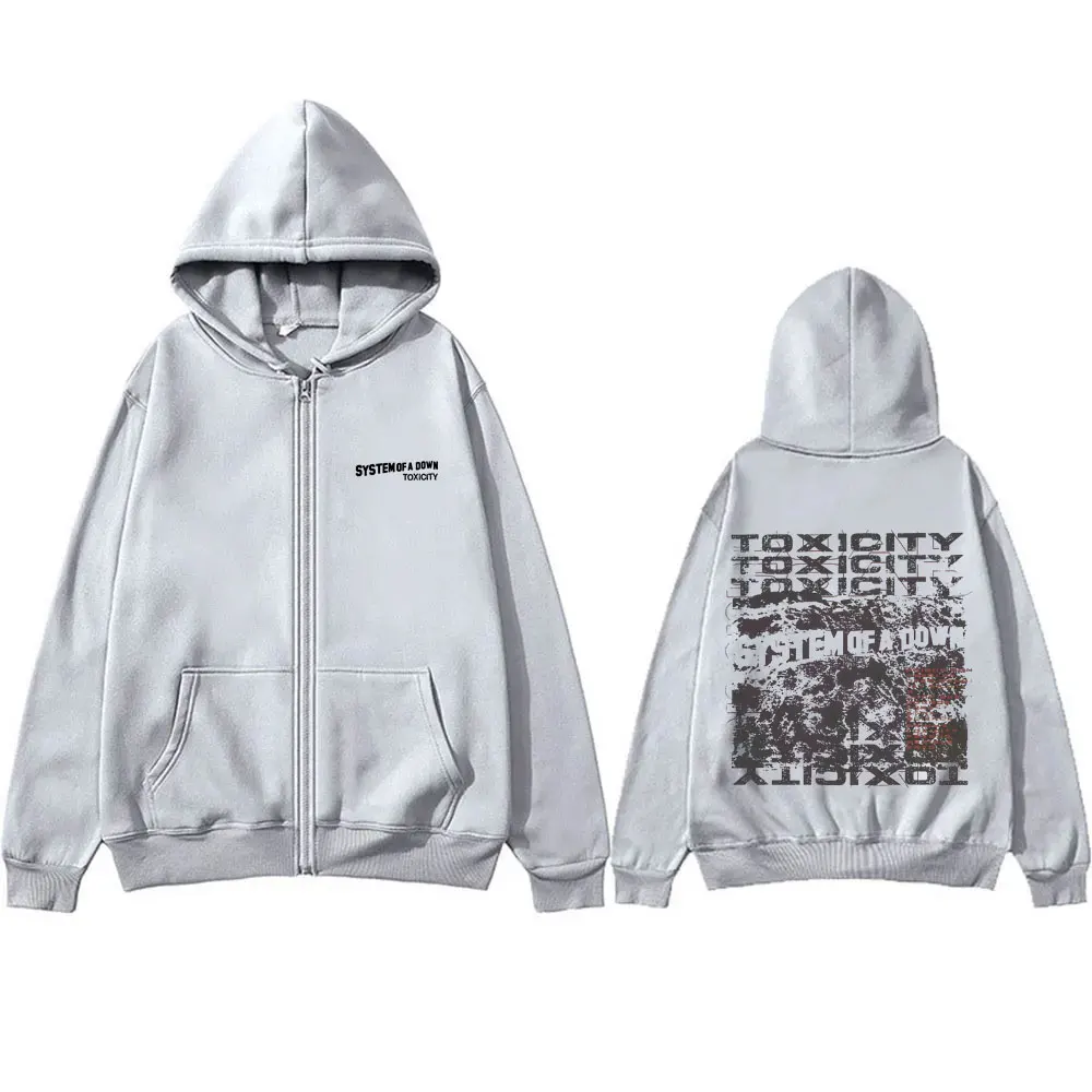 نظام أسفل السمومة قلنسوة بسحاب الرجال النساء الملابس روك البديل المعادن زمم سترة الرجال الصوف خمر الشارع الشهير #5