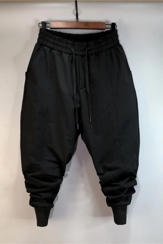 Spodnie cargo męskie Owen Seak, styl casual, high street, hip hop, długie spodnie, odzież męska, spodnie dresowe, jesień-zima, czarne, duży rozmiar — zdjęcie 5