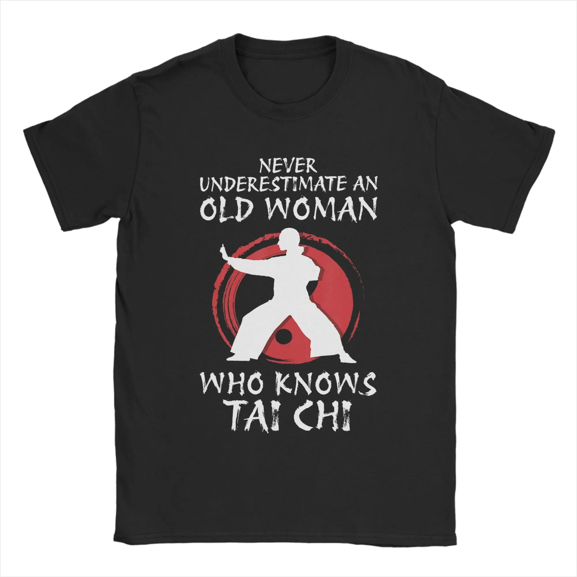 Tai Chi Meditation Martial Arts Zen Balance Men's T Shirts  Novelty Tee Shirt Short Sleeve T-Shirts Cotton Gift Idea Clothing