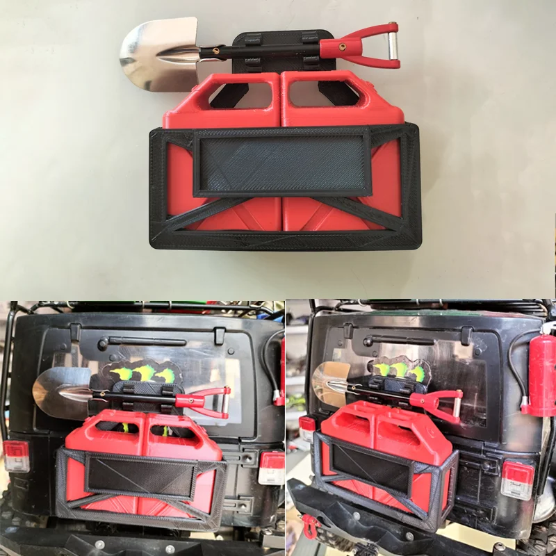 ชุดอุปกรณ์จำลองถังน้ำมันคู่สำหรับรถบังคับวิทยุขนาด 1/10 รุ่น Traxxas TRX4 Defender AXIAL SCX10 RC4WD D90 Wraith Jeep TF2 Capra