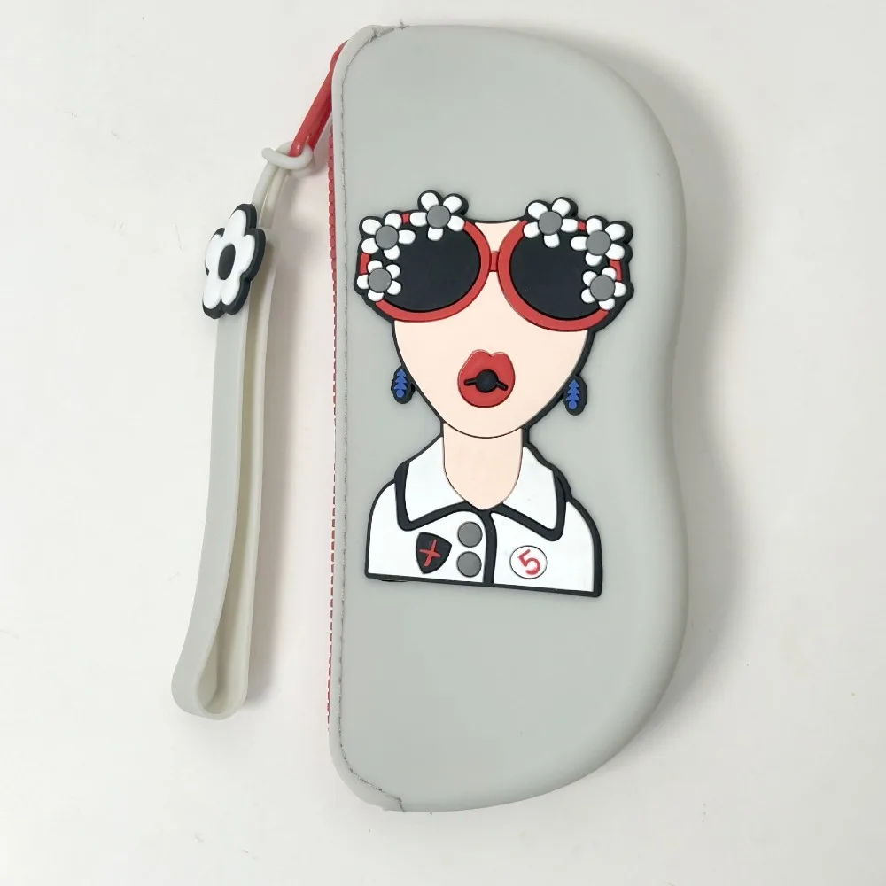 

Multifunctional Silicone Eyeglasses Case Dustproof Waterproof Small Items Bag Coin Purse Cartoon Sunglasses Pouch Female