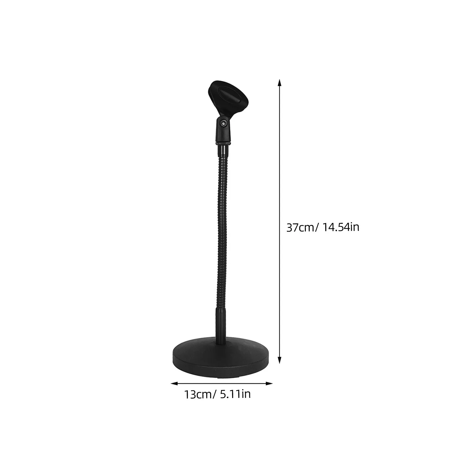 Professional Adjustable Microphone Stand Desktop Metal Table Mic Support Retractable Stable Wear Resistant for Streamers