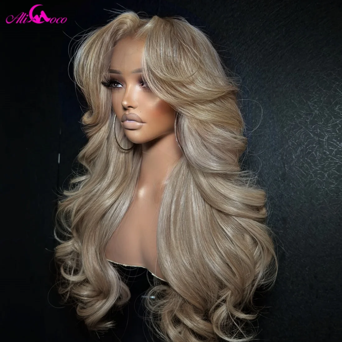 13x6 Aschblonde Echthaarperücken 180% Dichte Body Wave Lace Front Perücken Milchteeblonde Farbige Echthaarperücken für Frauen – Detail 5