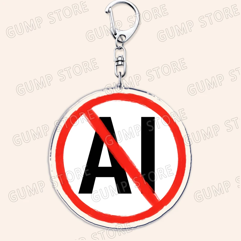 Hot AI Logo Keychains for Women Accessories Bag Key Chain OpenAI Claude Grok ChatGPT Deepseek Gemini Openclaw Friends Keyrings