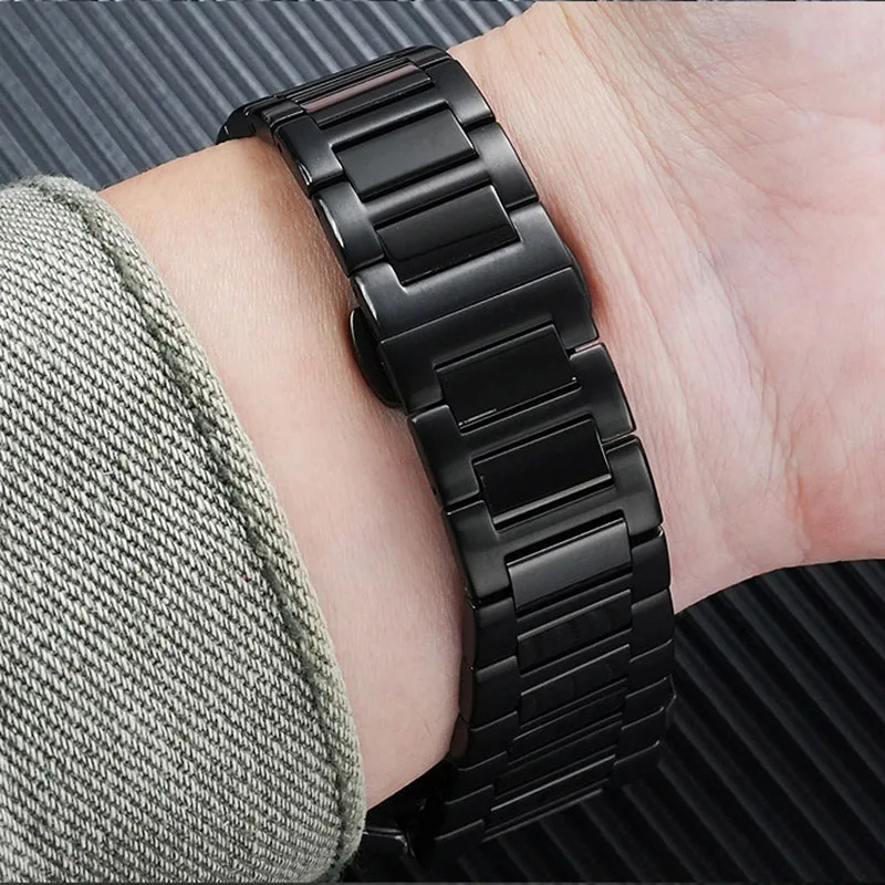 Stainless steel watch strap for Diesel DZ4318/4323/1657 men's large-sized solid stainless steel watch strap 26MM