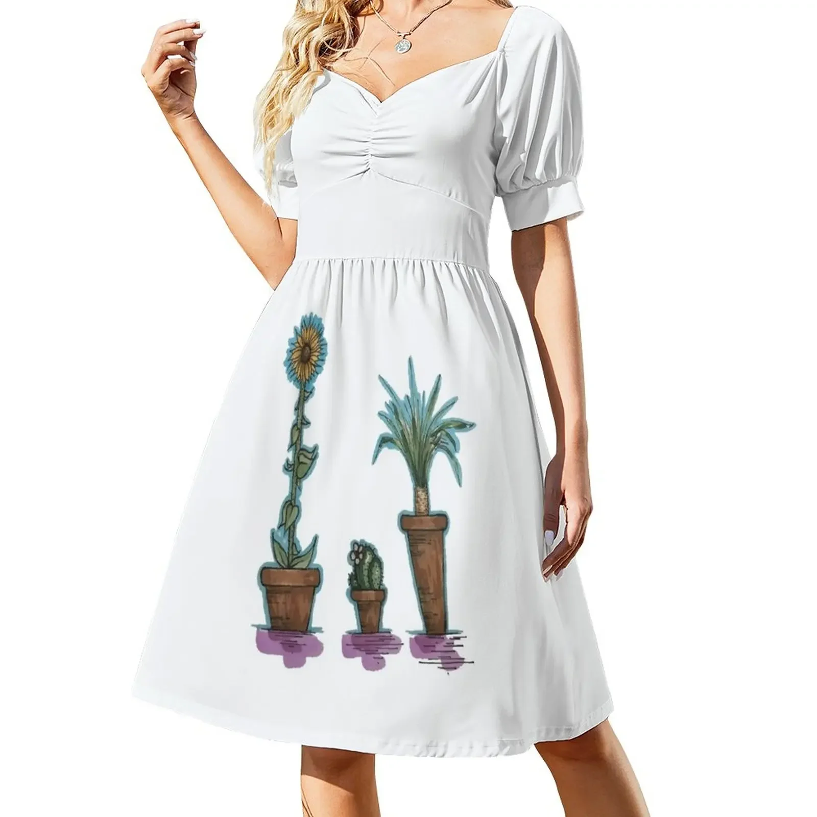 

Potted plants Short-Sleeved Dress sexy short dresses daring women's evening dresses 2025 dress for women summer dresses for prom