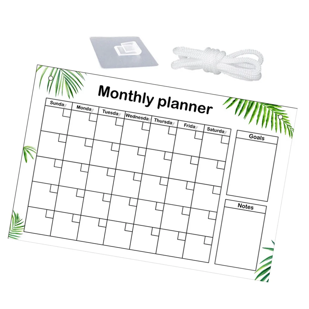 مجموعة واحدة من لوحة مذكرة مخططة أسبوعية من الأكريليك الشفاف سهلة الكتابة وتنظيف ديكور حفلات المكاتب المتعددة #2