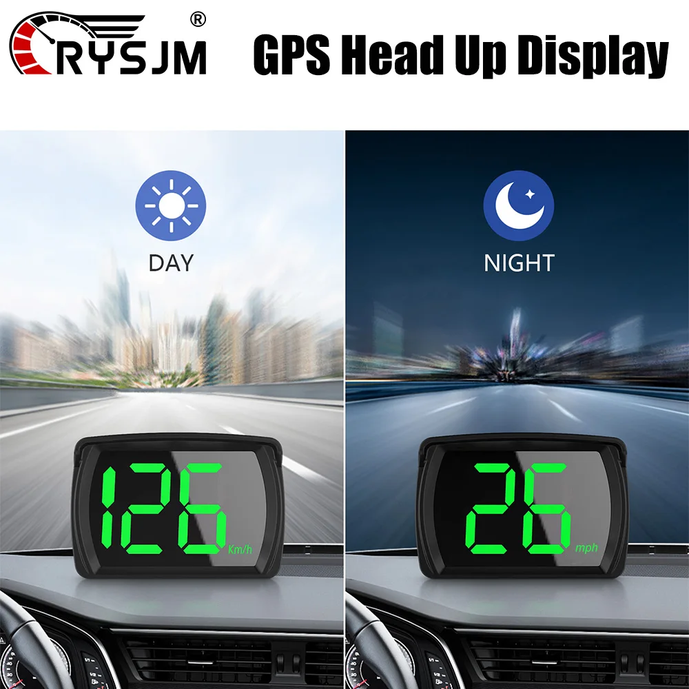 

Y03 Car Universal HUD Head Up Display GPS Speedometer Projector Km/h Mph 2 Units Big Font Digital Displayer Auto Electronic Part