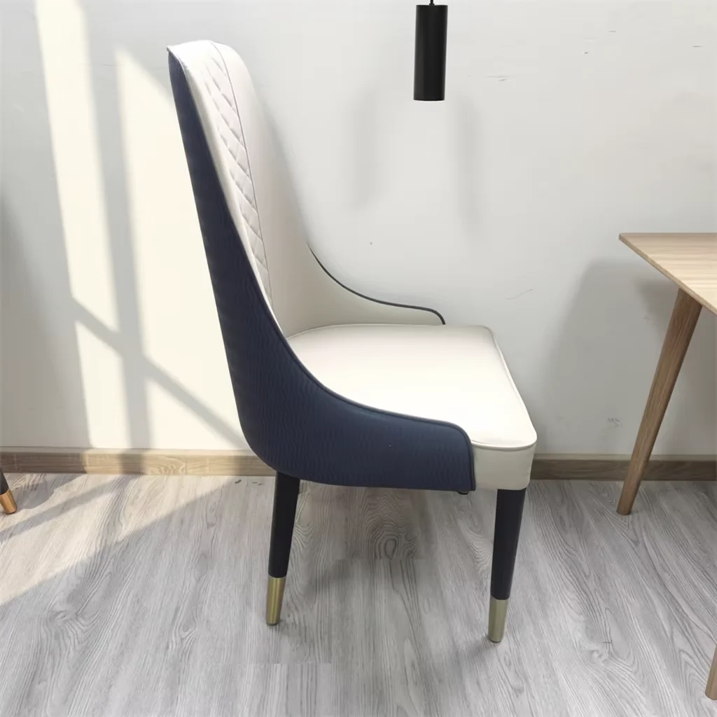 

#Modern Kitchen Chair Armless Faux Leather High Back Leather Nordic White Home Furniture Wooden Dining Chairs