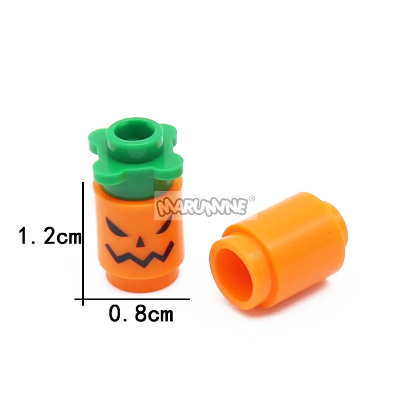 Marumine 40 sztuk Halloween 1x1 okrągła głowa ducha 3062 30068 akcesoria małe cząstki Model figurki sceny miasto zabawki dla dzieci prezenty