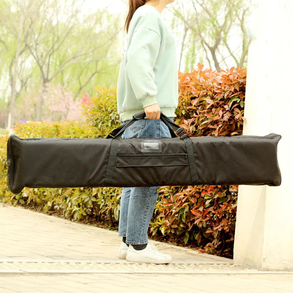 

Long Recurve Storage Bag Canvas Large Capacity Multifunctional Tote Shoulder Pouch for Hunting Accessories Outdoor Use Black