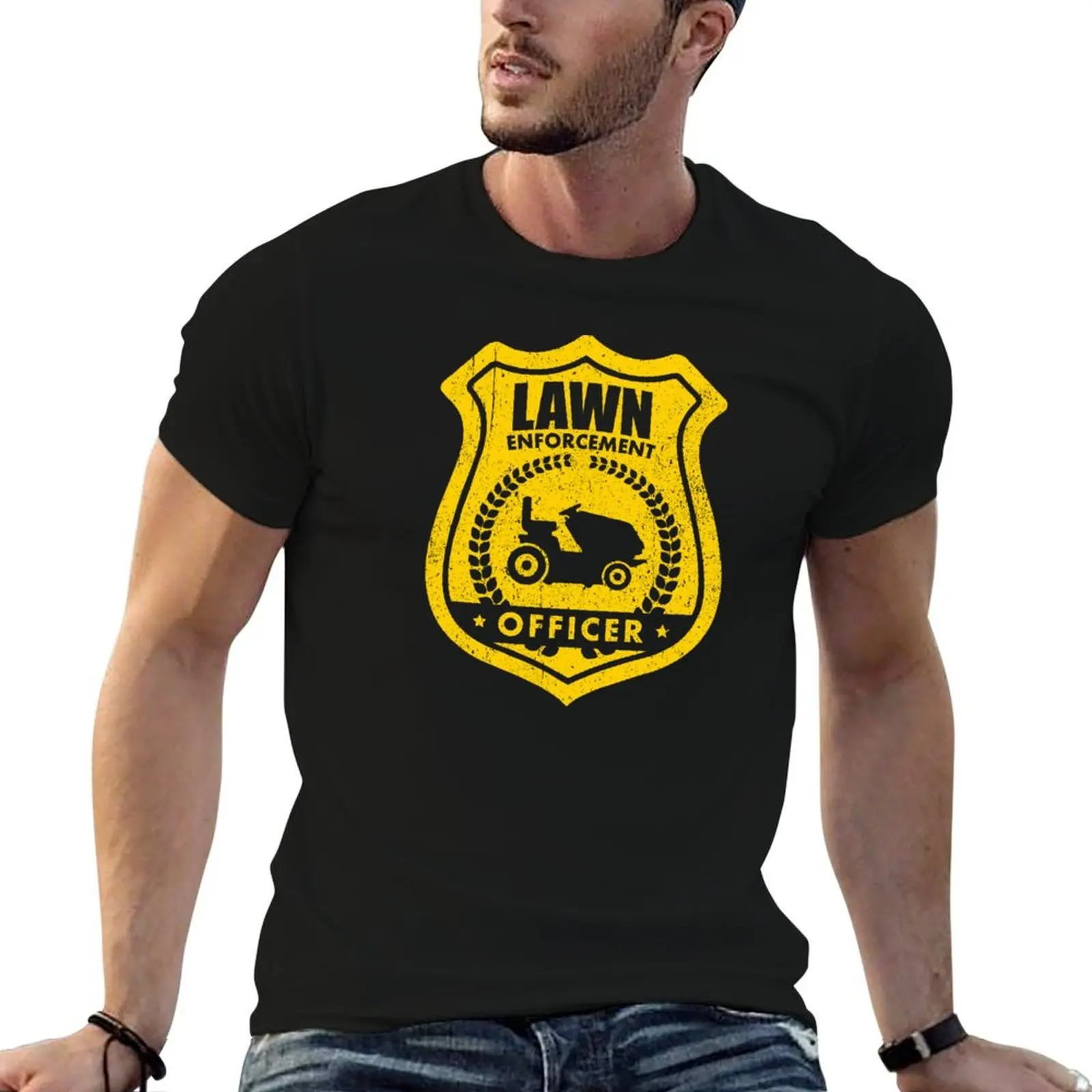 Lawn Enforcement Officer - Funny Gardening T-Shirt Fitness Quick Dry Short Sleeve Top