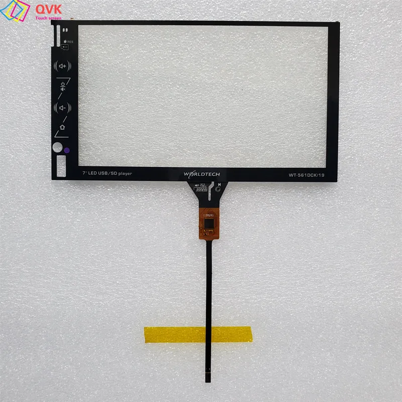 Qvk 7 Inch Voor Worldtech WT-561DCK/19 Radio Dvd Multimedia Speler Capacitieve Touchscreen Digitizer Sensor