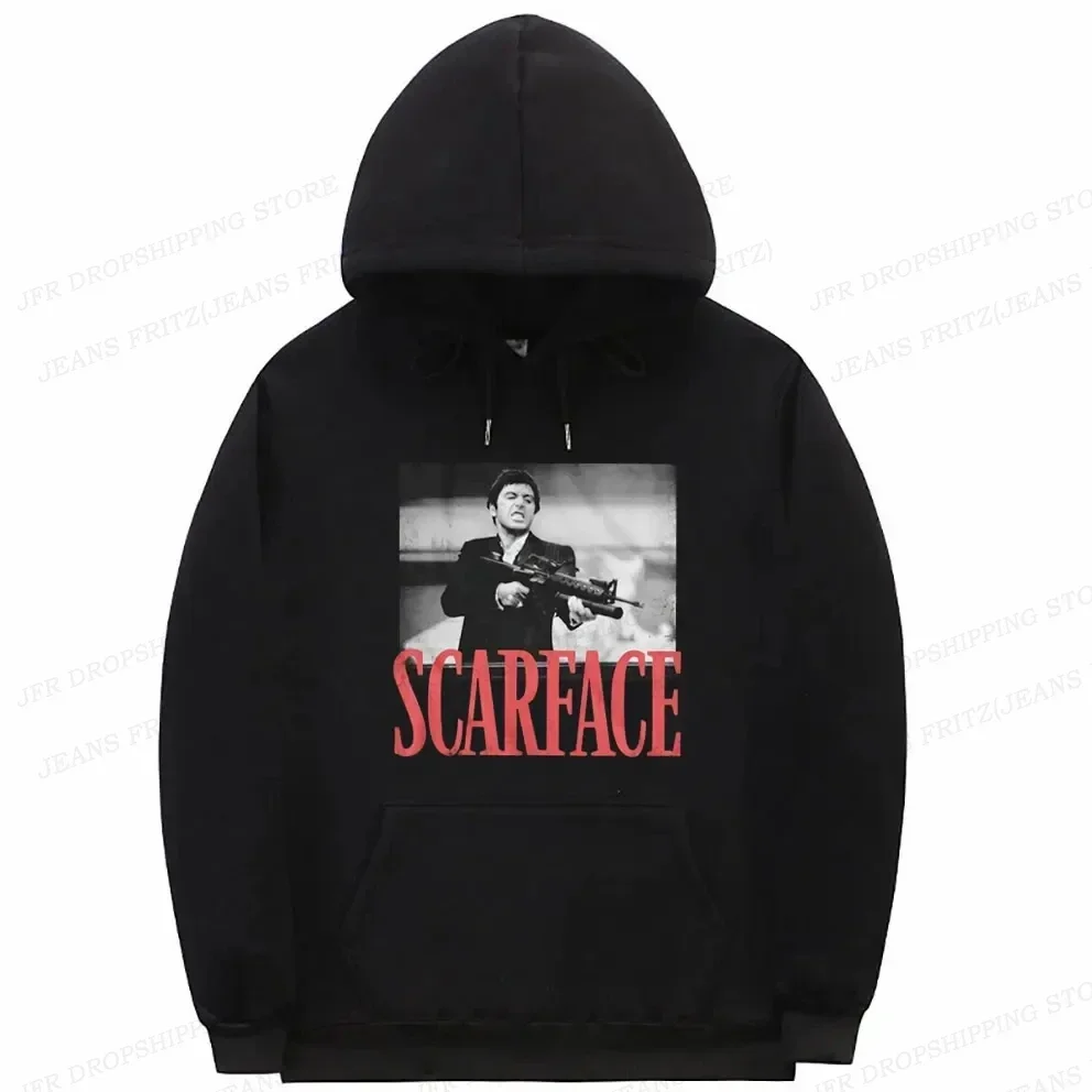 Movie Scarface Hoodies Men Women Fashion Hip Hop Hoodie Kids Coats Women Sweats Tony Montana Clothing Women's Tracksuits Girl