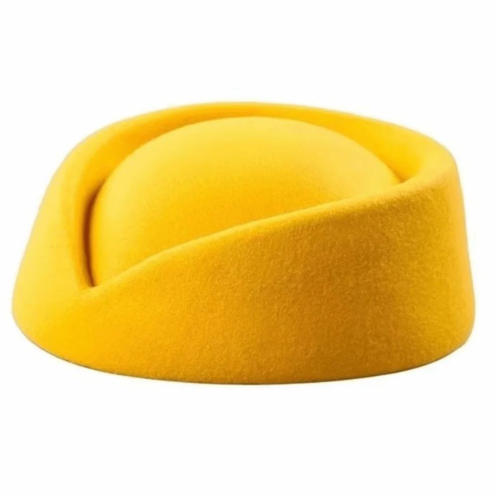 New British Retro Top Hats Solid Formal Stewardess Hat Concave Top Flight Attendant Hat Cosplay Costume