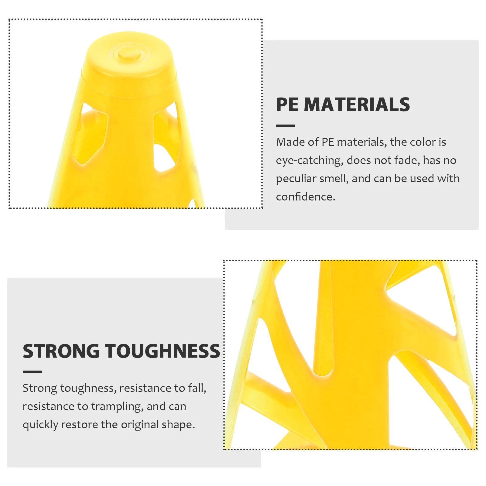 

Football Training Cone Durable Pe Bright Color Soccer Cone Sports Agility Hurdles Hand-Eye Coordination Training