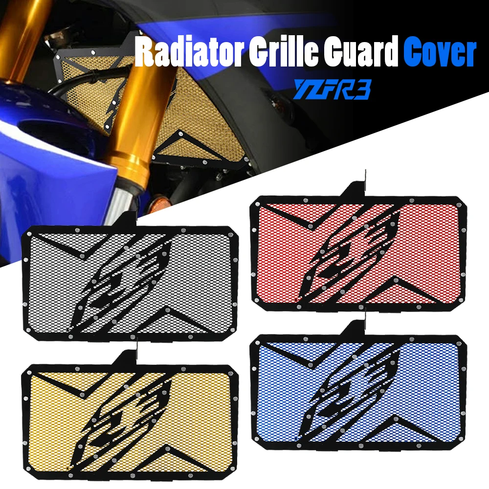 

For Yamaha YZFR3 YZF-R3 YZF R3 2015~2025 2024 2023 Motorcycle Accessories Radiator Grille Guard Cover Oil CoolerGuard Protection