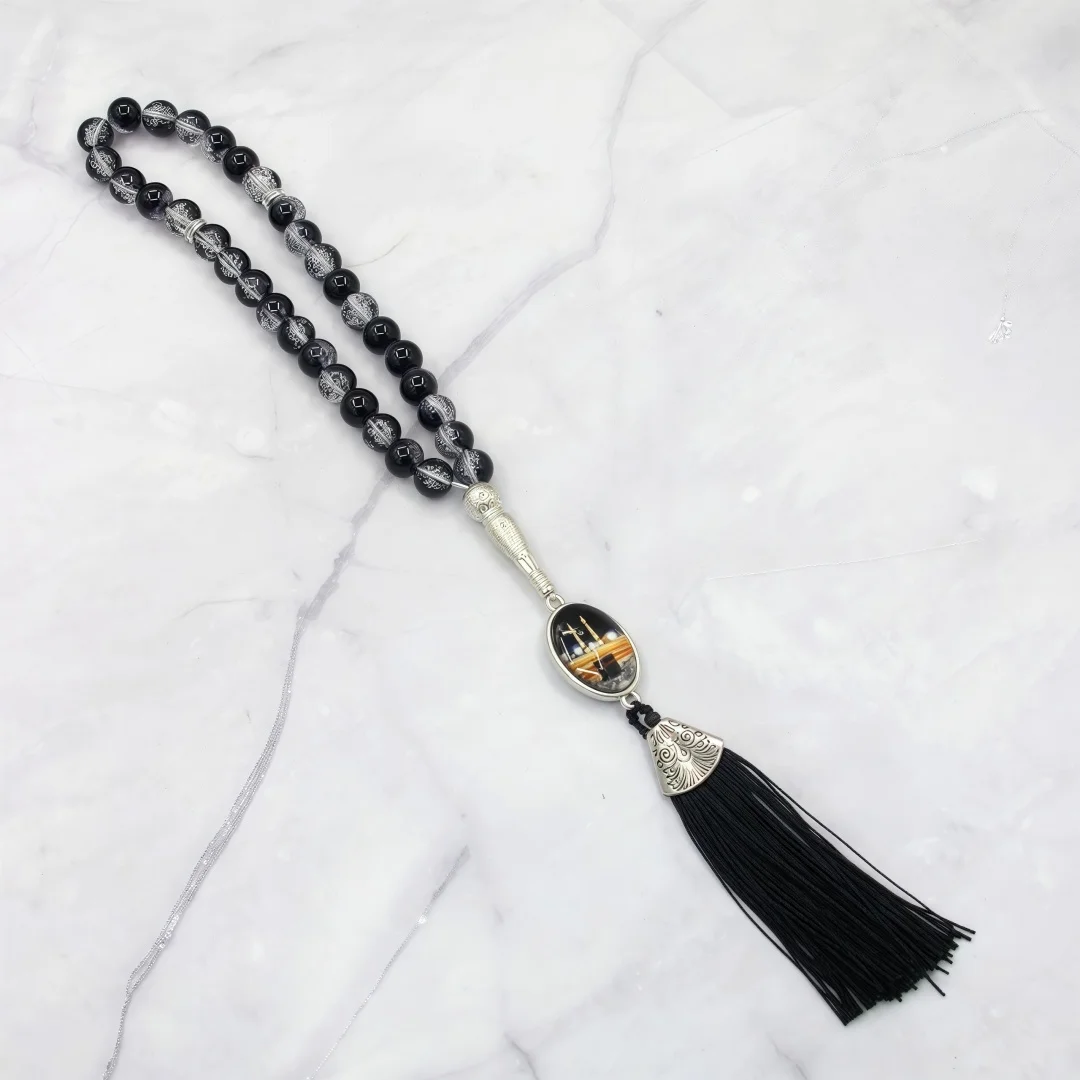 Resin Tianfang Drip‑molded Pendant, 10‑centimeter, 33‑bead Rosary, Hanging‑style Prayer Bead Counting Bracelet Gift