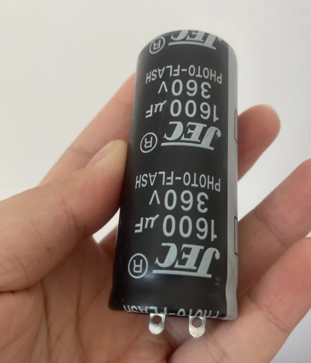 1pc 360v1600uf photo flash capacitor 1600uf360v 35*60mm