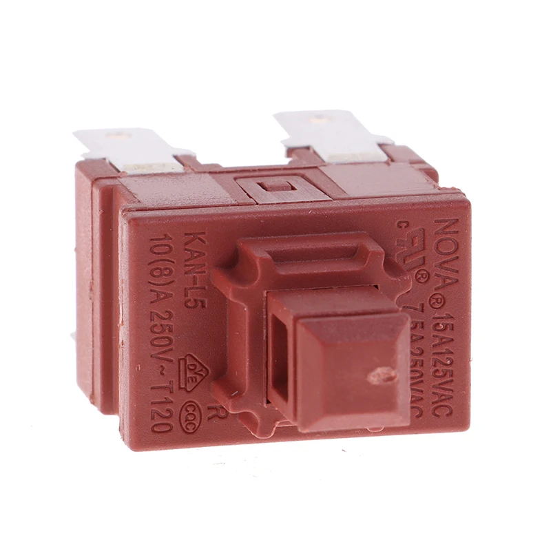 Power Switch Push Button KAN-L5 Switch 7.5A 250V AC 4 Pin ON OFF T120 Water Heater Vacuum Cleaner