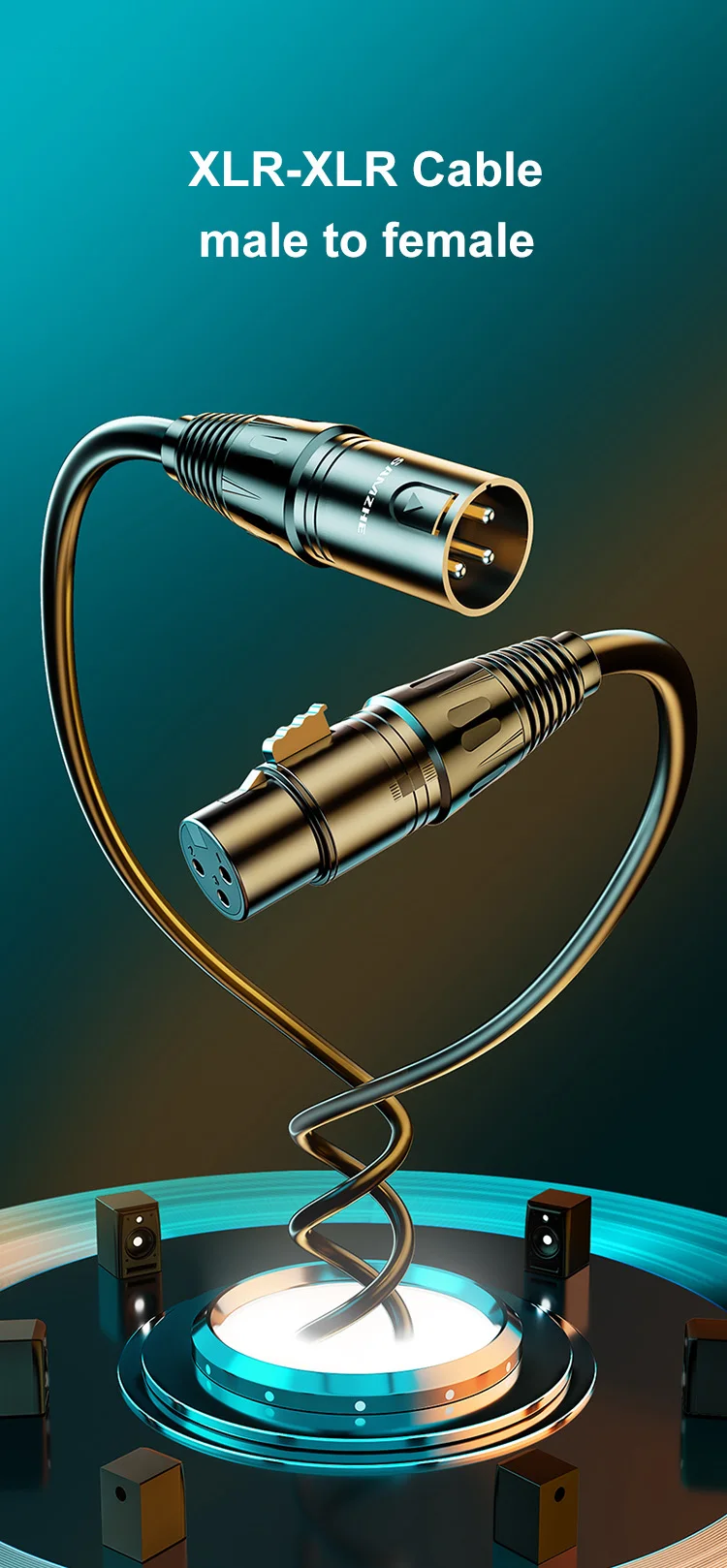 Samzhe xlr kabel karaoke mikrofon sound kanone kabelst ecker xlr verlängerung mikrofon kabel für audio mischer verstärker xlr kabel – Detail 1