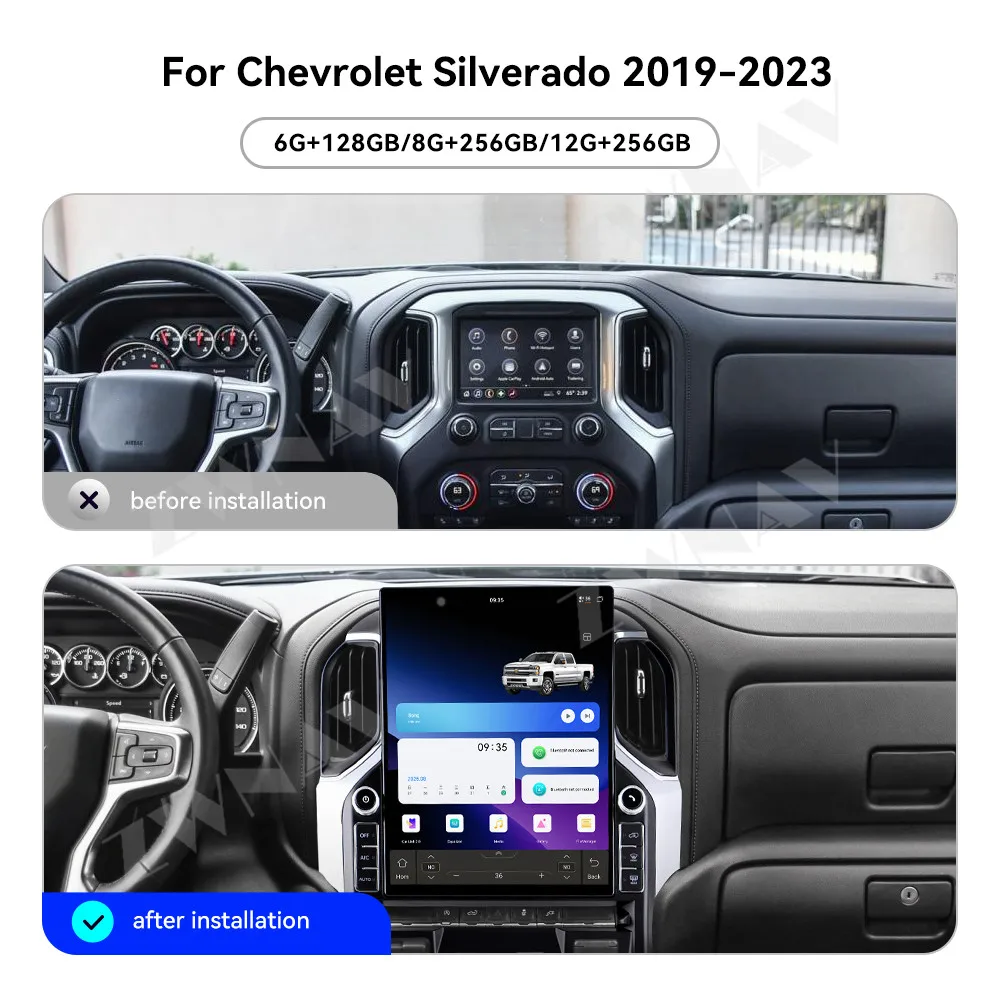 16.2‘’ 4K Android15 Car Radio for GMC Sierra Denali Chevrolet Silverado 2019-2025 Carplay Car Radio GPS Navigation Multimedia-