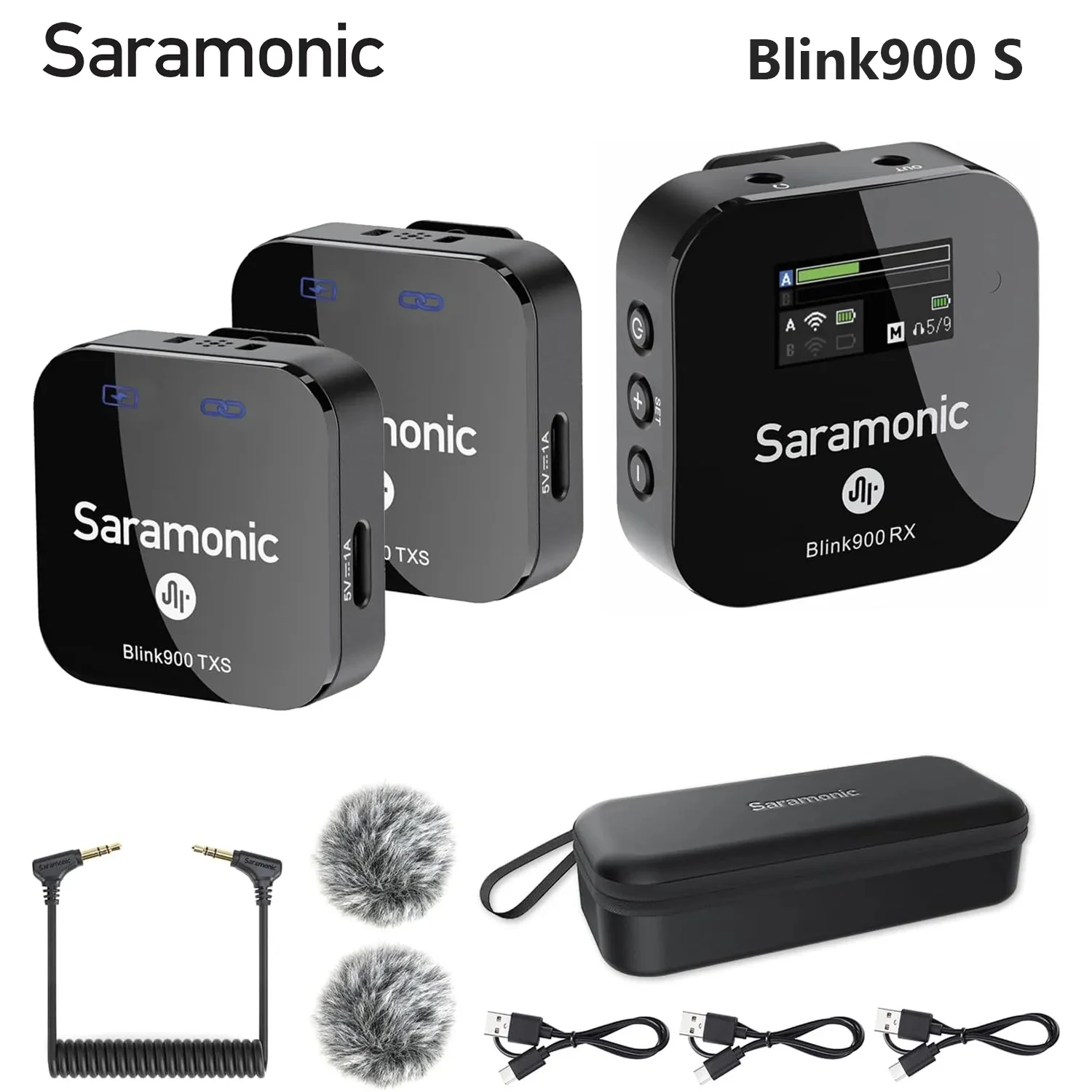 

Saramonic Blink900 S Dual-Channel Condenser Wireless Lavalier Lapel Microphone for DSLR Camcorders Recorders Youtube Streaming