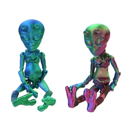 3D alien ornament with movable joints, creative Halloween, Christmas gifts, handmade holiday decorations