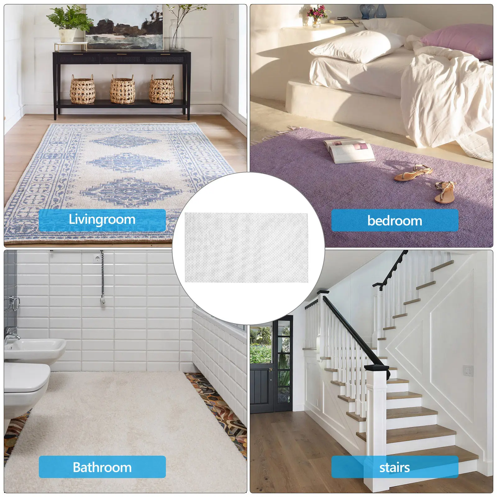 Non-Slip Floor Carpet Bottom Fabric Sheet Roll for Rug Making Tufting Craft Indoor Outdoor Stairs Doorways Sofa Cushion Doghouse