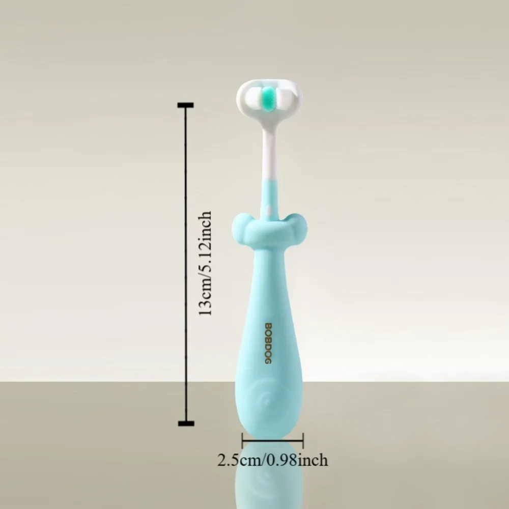 Brosse à Dents Stéréo 3D, Livres Profonds Résistants à 360, Trois Faces, Document Bonbons, Soins Buccaux Ronds pour Enfants