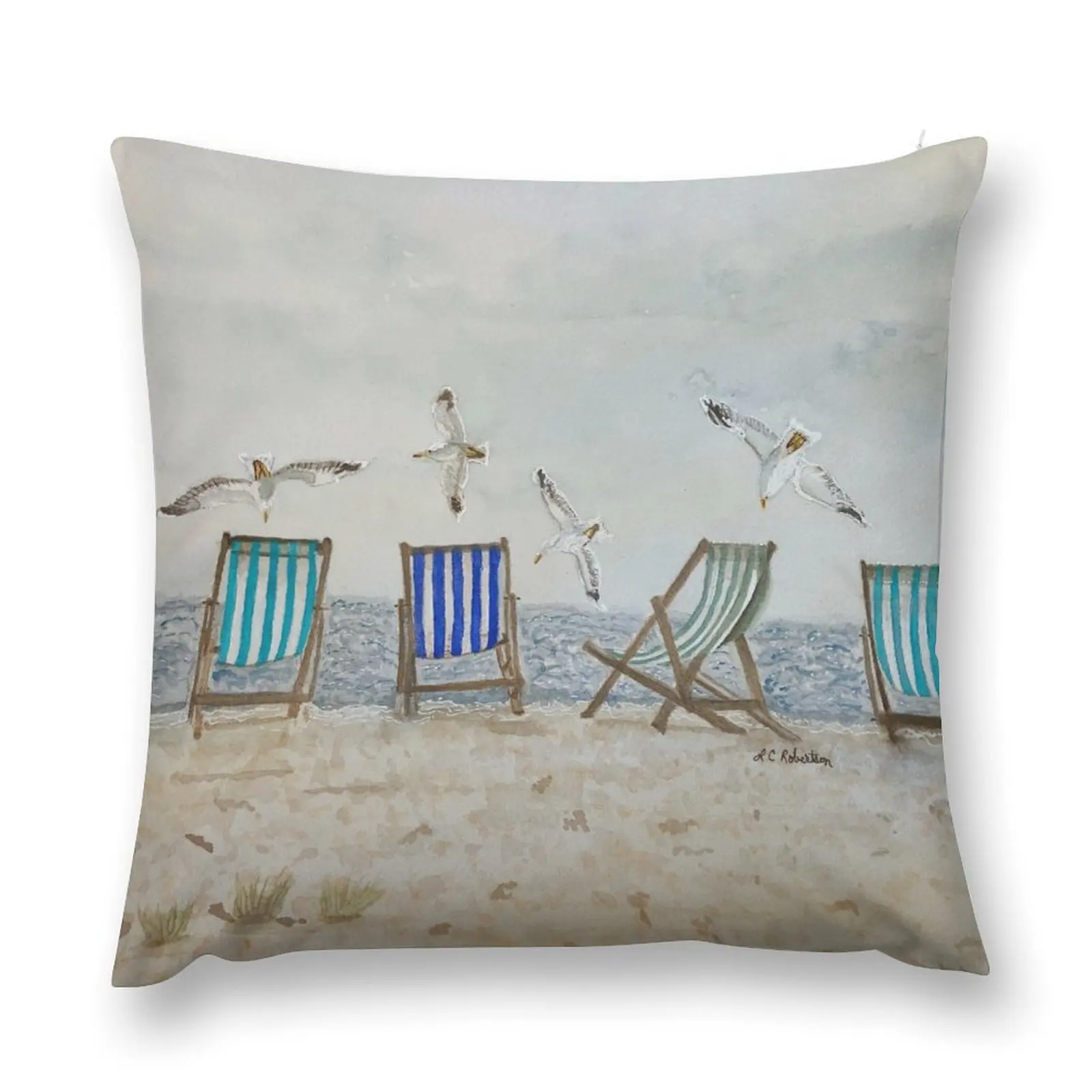 Seaside Tranquility Throw Pillow Luxury Pillow Cover Pillowcase pillow